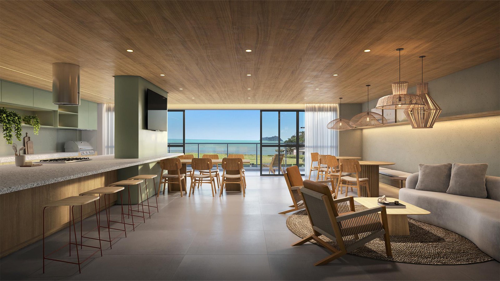 Espaço gourmet com BBQ